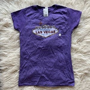 NWT Women’s Purple Short Sleeve Las Vegas T-shirt